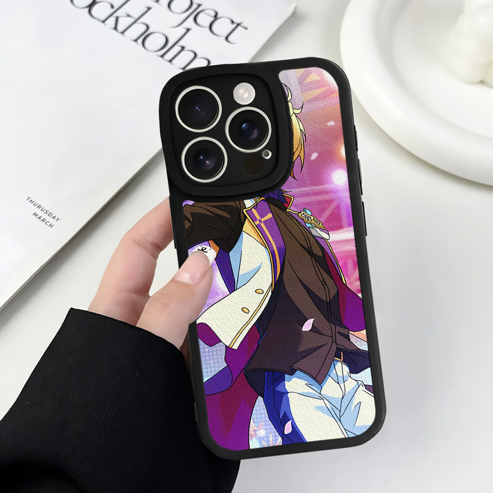 （画像用） あんさんぶるスターズ! Ensemble Stars 【iPhone 16シリーズ対応】シリコンスマホケース（レザー調） 材質：シリコン